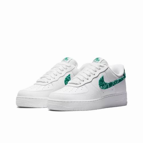 Cheap Nike Air Force 1 White Green Shoes Men and Women-90 - Click Image to Close